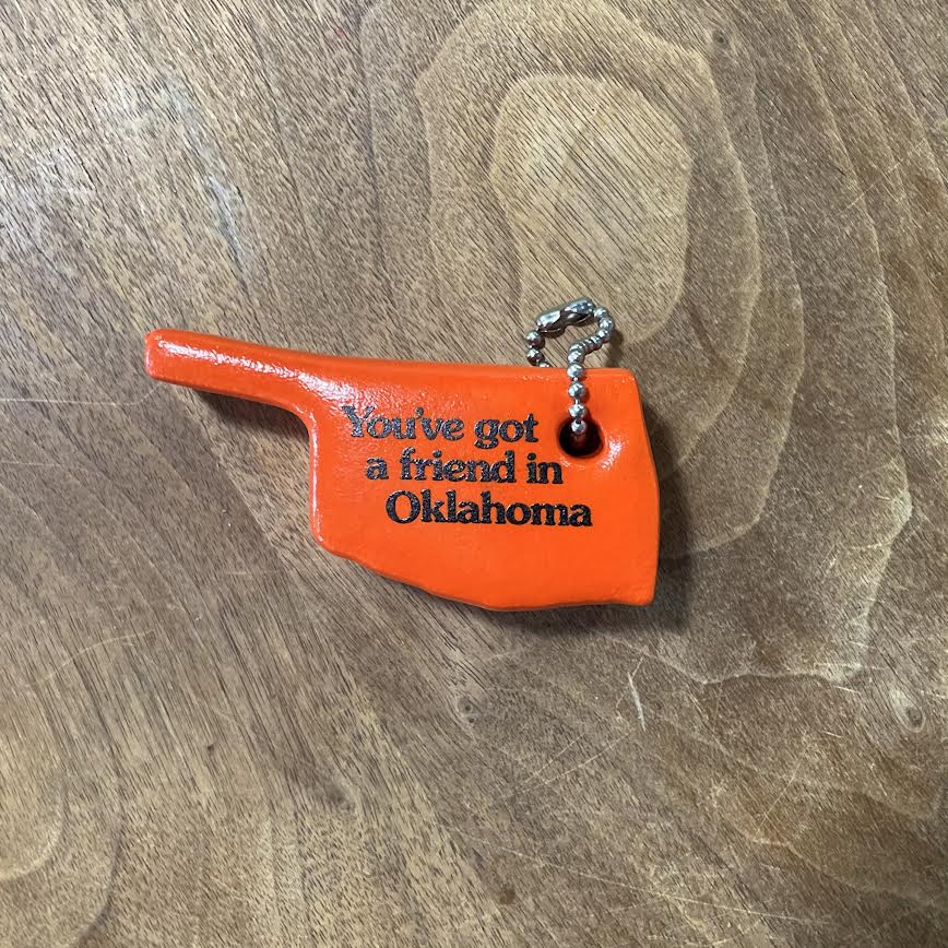 Orange You've Got a Friend in Oklahoma Floaty Keychain