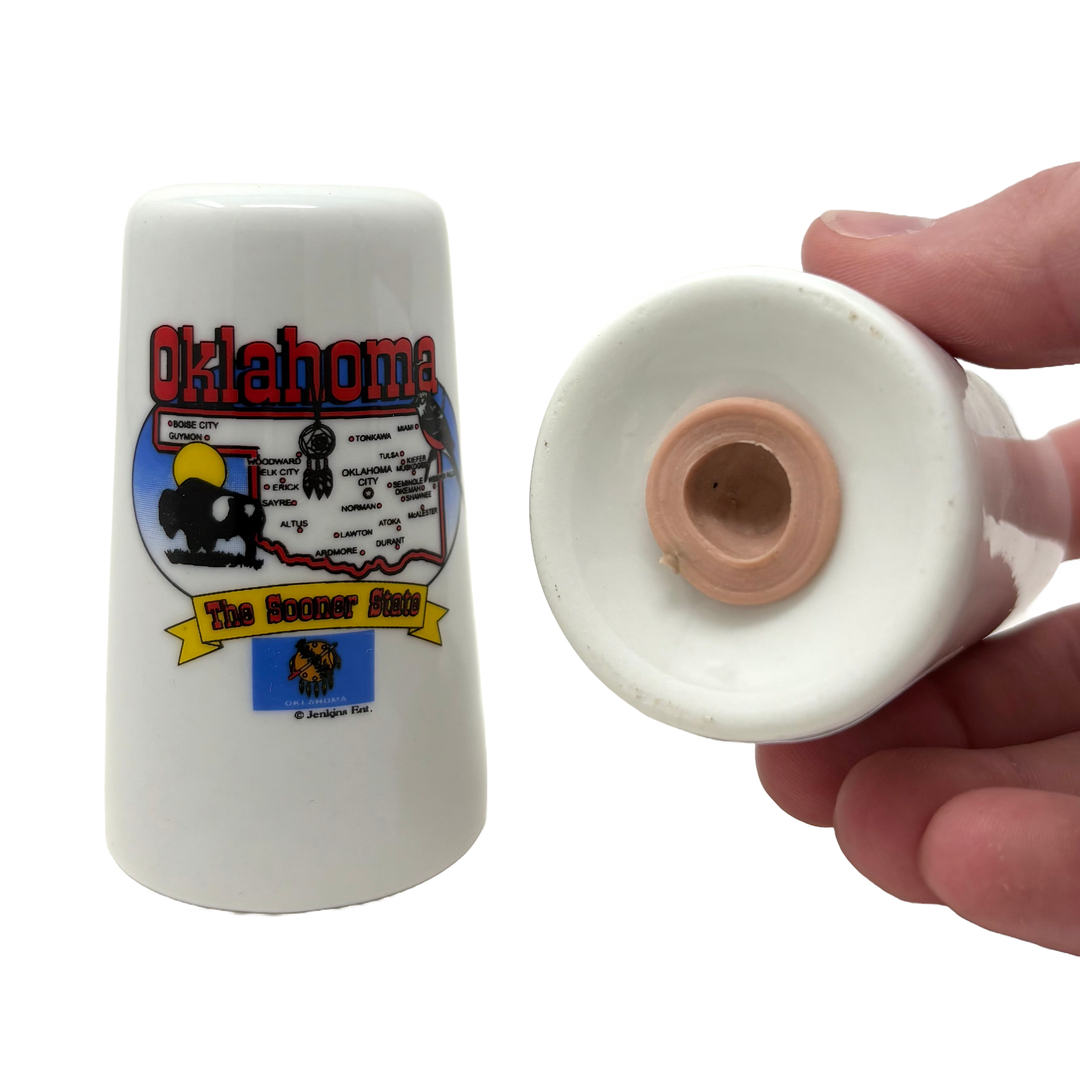 Oklahoma State Map Salt and Pepper Set