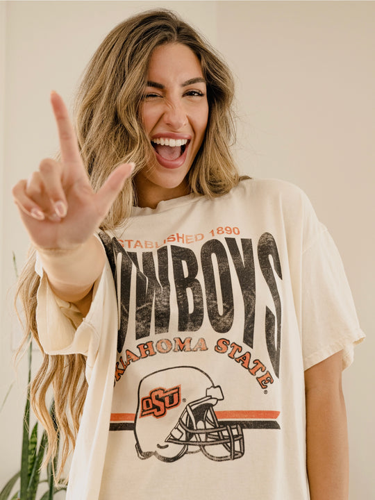 OSU Cowboys Established 1890 Helmet Tshirt