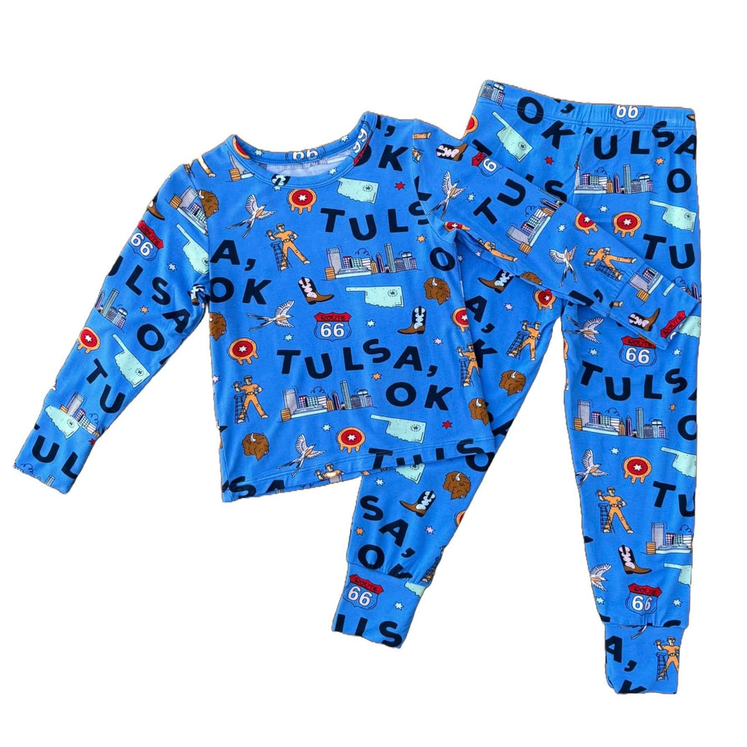 Tulsa Print Pajama Set - Blue