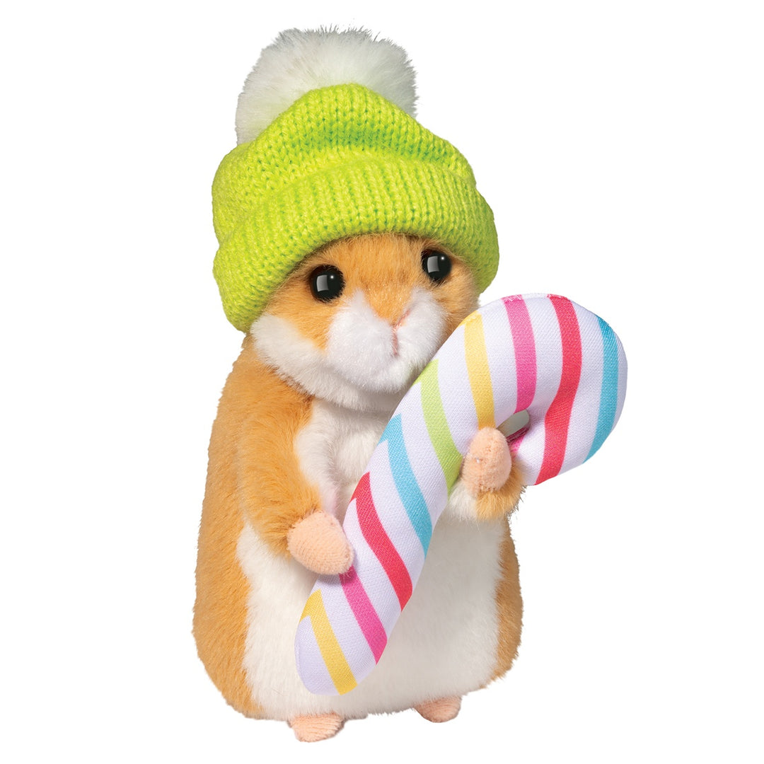 Winter Hamster with Candy Cane Plush