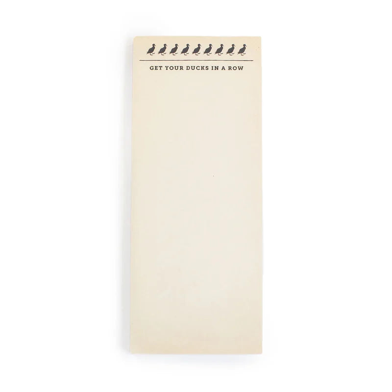 Ducks In A Row Skinny Notepad