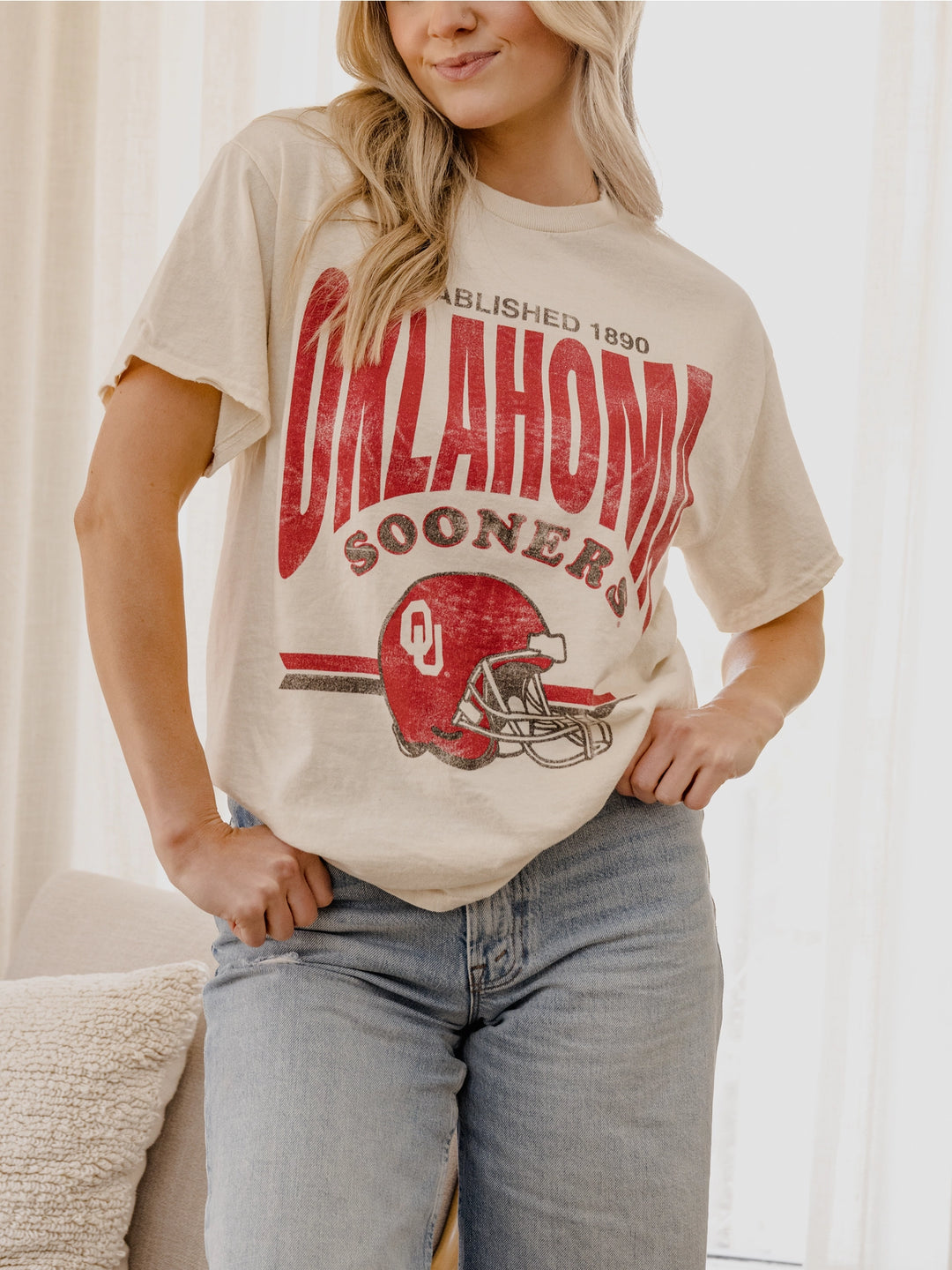 OU Sooners Established 1890 Helmet Tshirt
