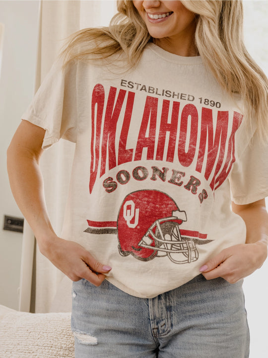 OU Sooners Established 1890 Helmet Tshirt