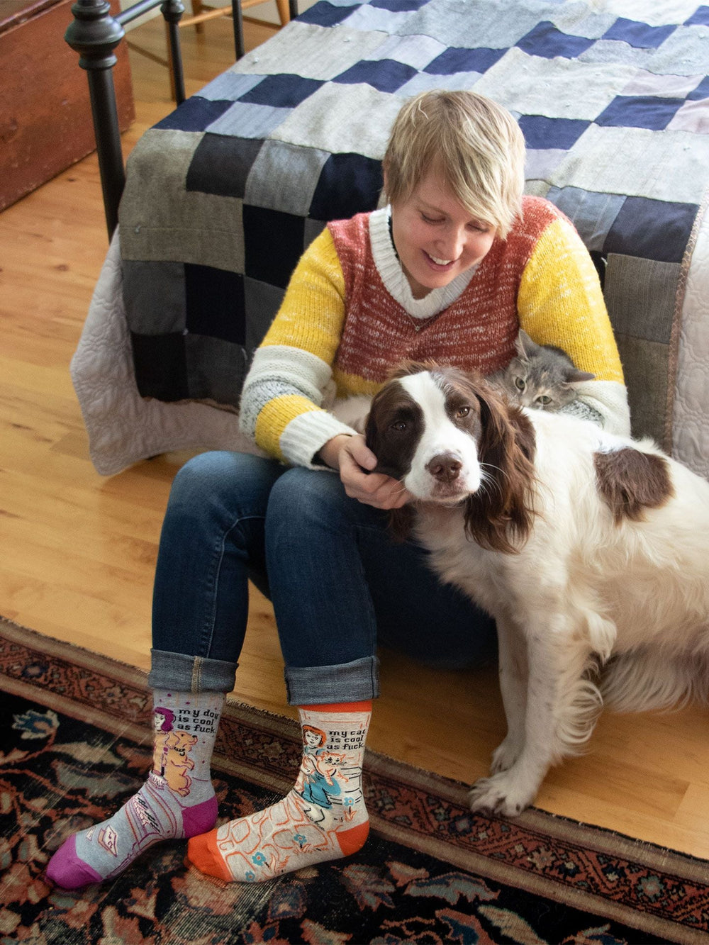 My Dog Is Cool As Fuck Women's Crew Socks