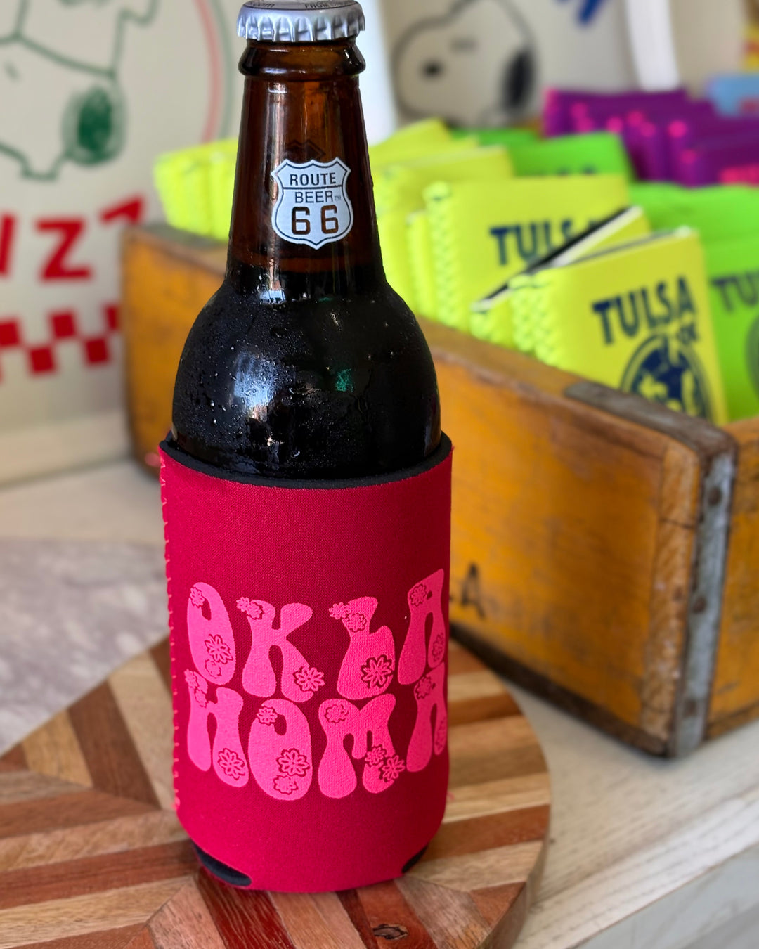 Oklahoma Flowers Koozie