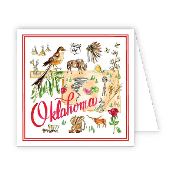 Oklahoma Rosanne Beck Gift Tag/Mini Card – Ida Red