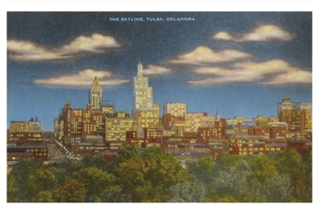 Skyline at Dusk Postcard