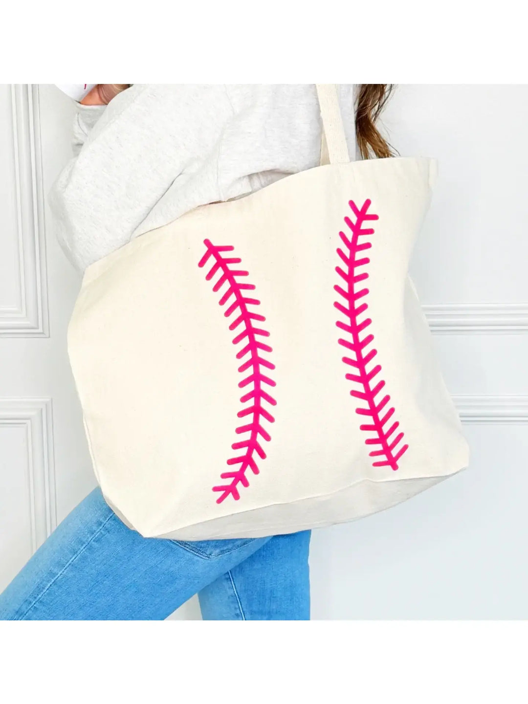 Puff Baseball Tote Bag