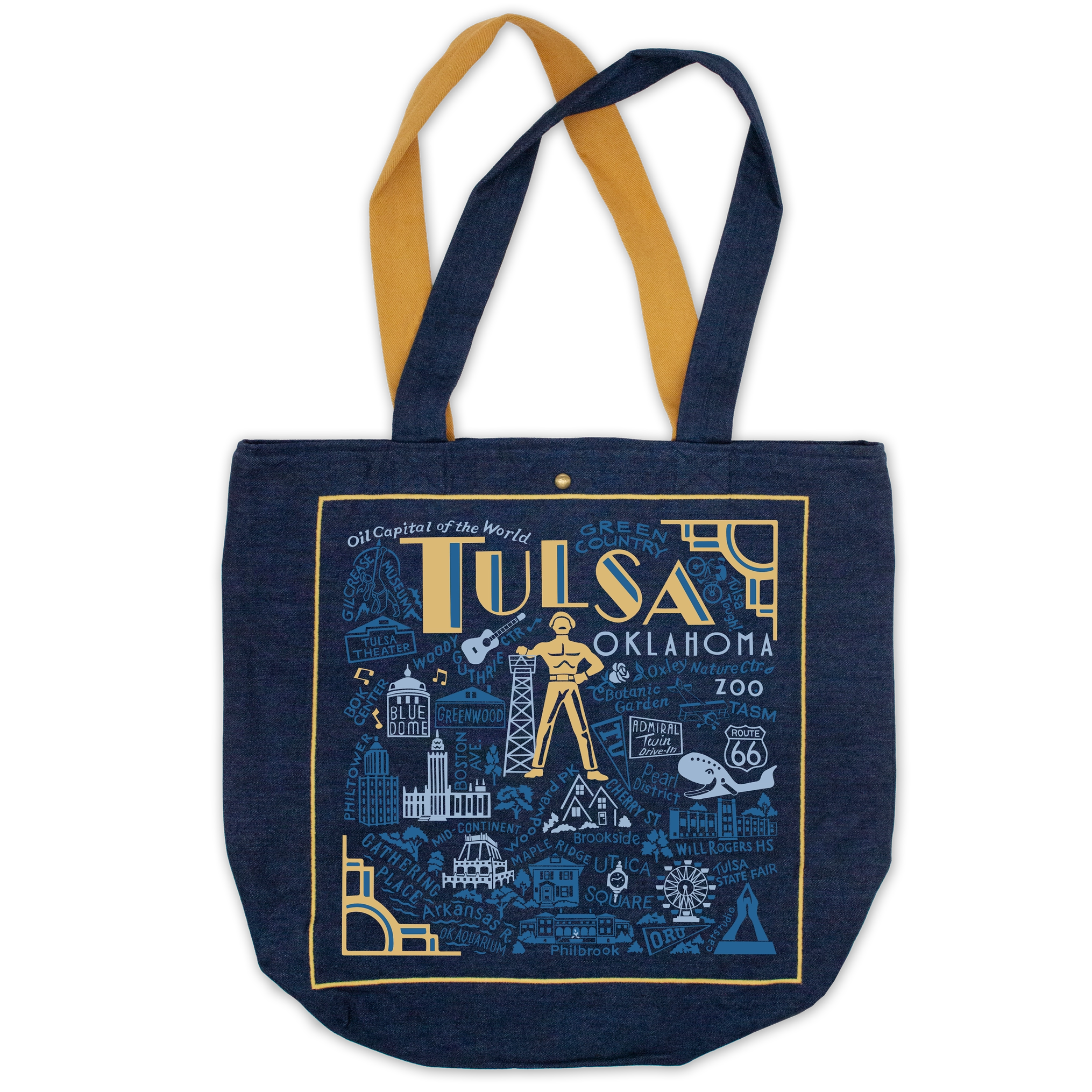 Tulsa Denim Tote Bag – Ida Red
