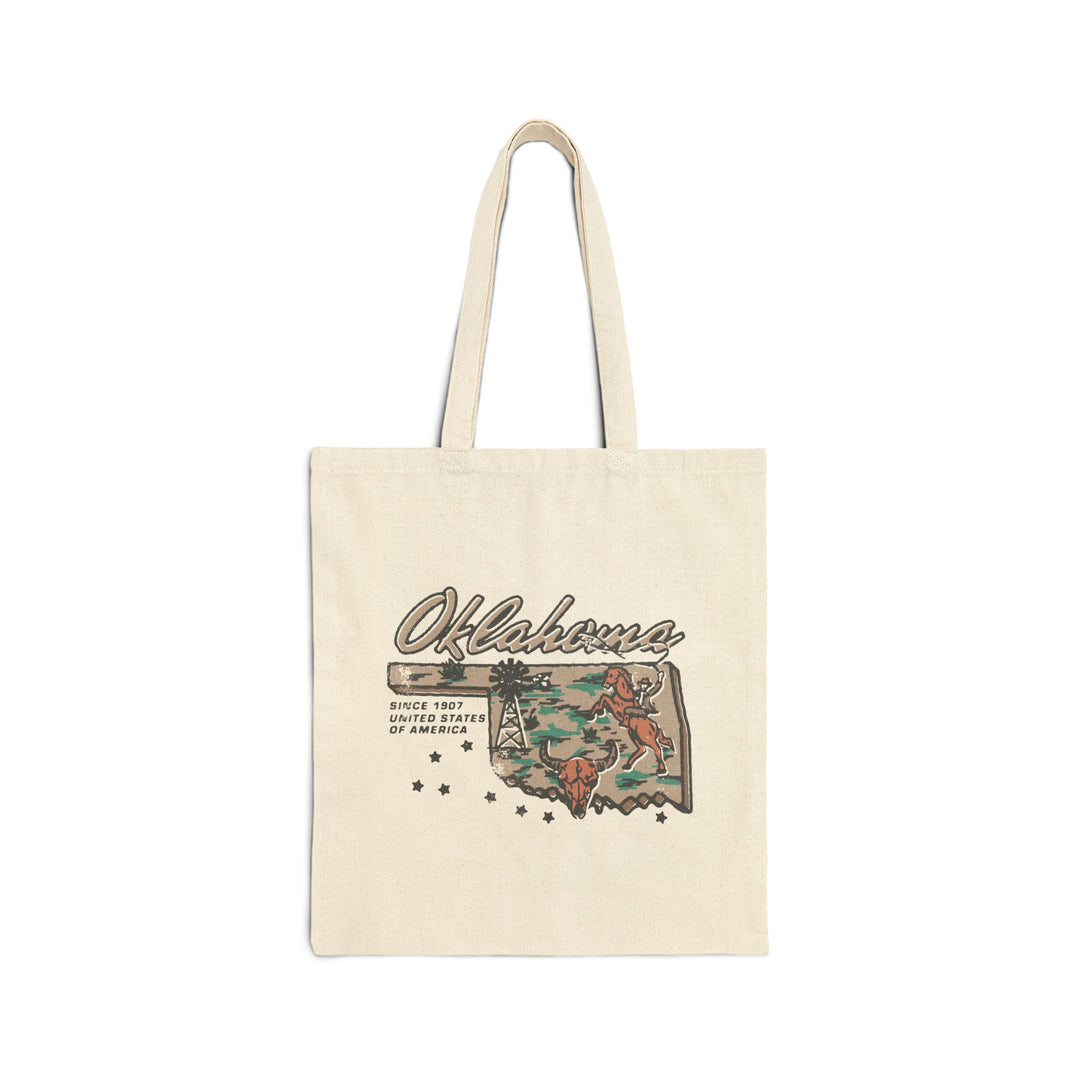 Oklahoma Adventure Cotton Canvas Tote Bag