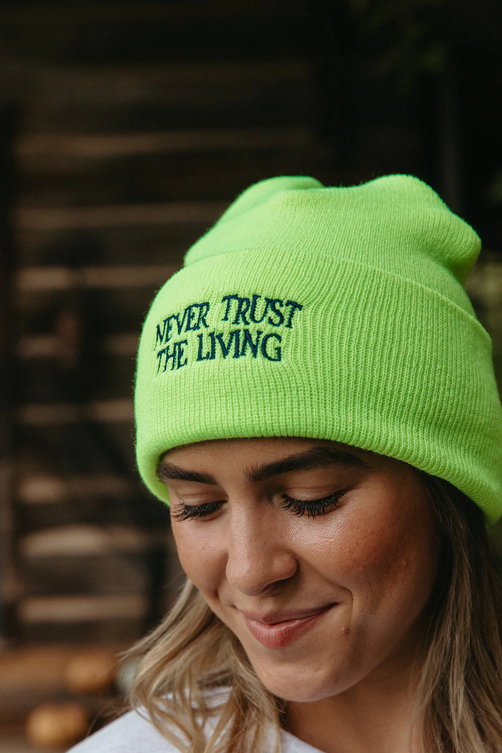 Never Trust The Living Beetlejuice Inspired Beanie