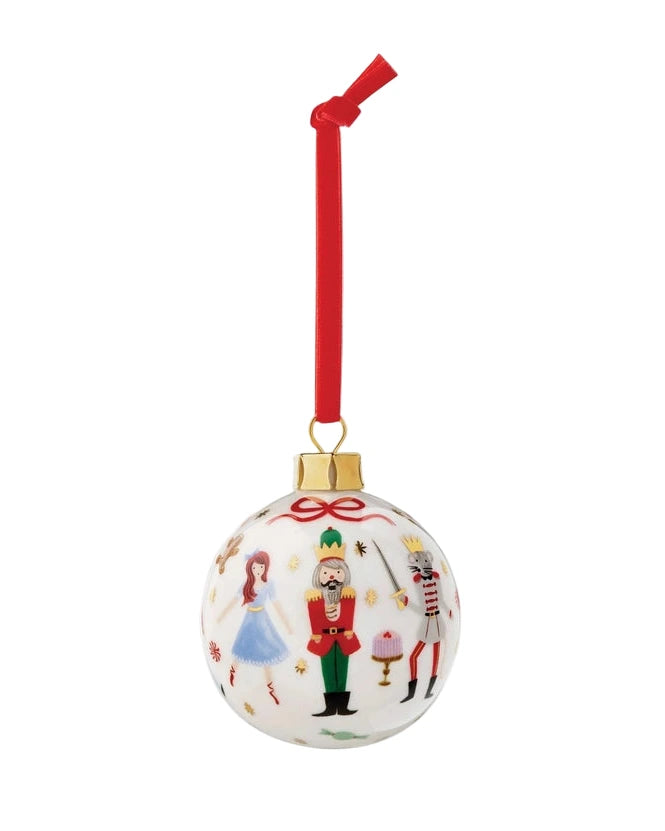 Nutcracker Porcelain Ornament