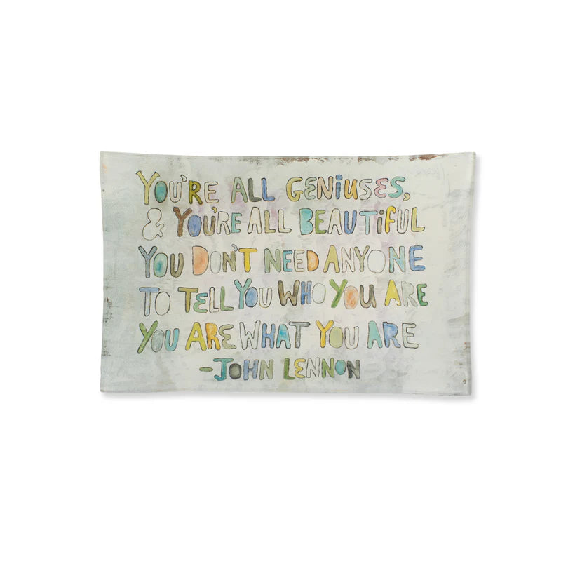 You're All Geniuses (John Lennon) Decoupage Plate