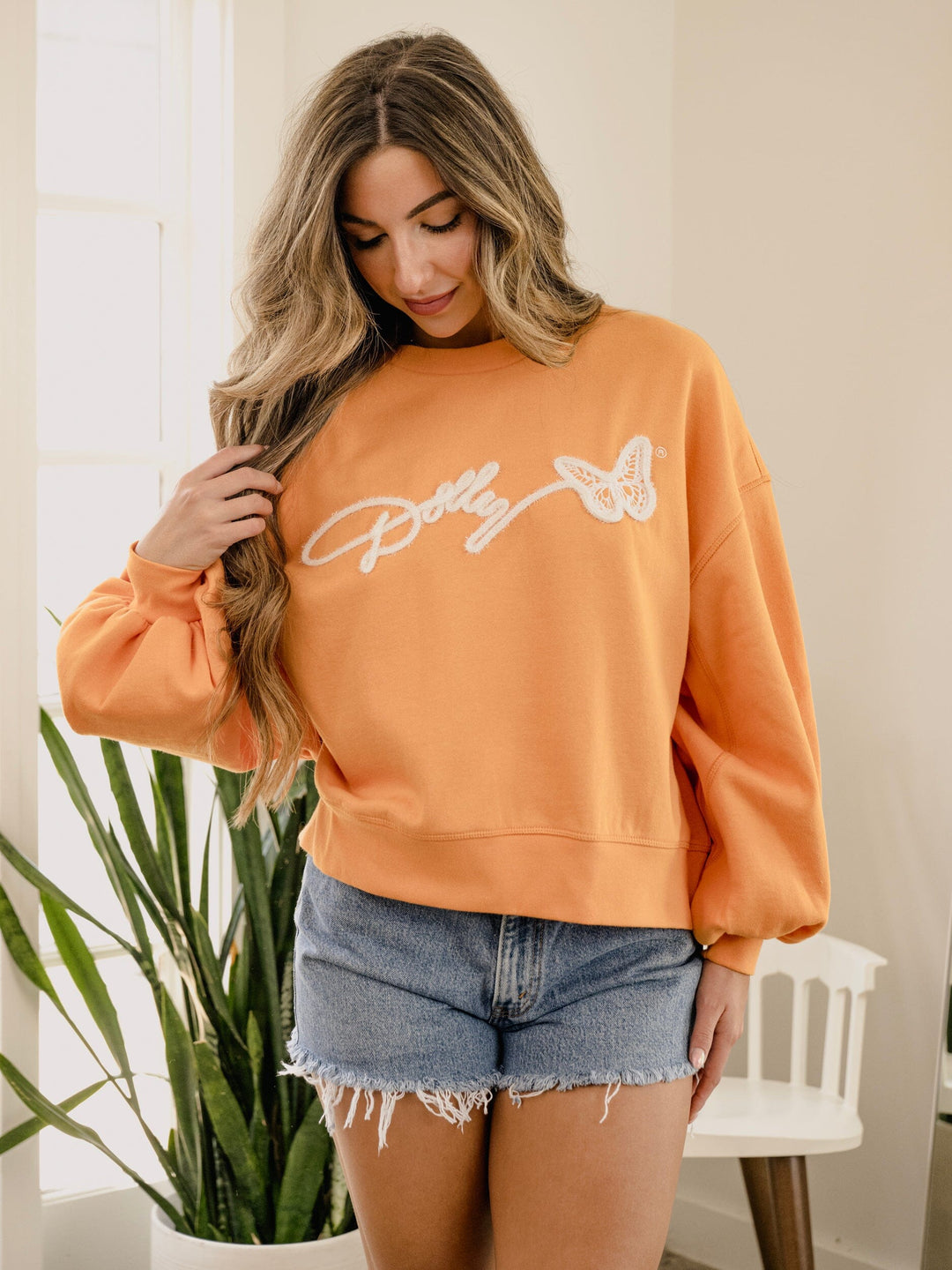 Dolly Parton Tinsel Orange Sweatshirt