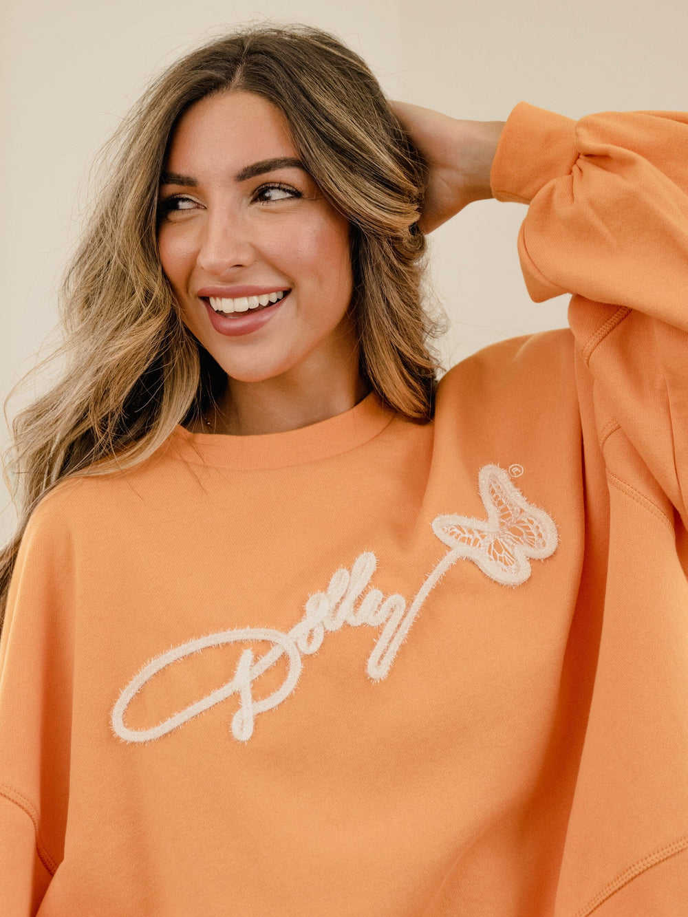 Dolly Parton Tinsel Orange Sweatshirt