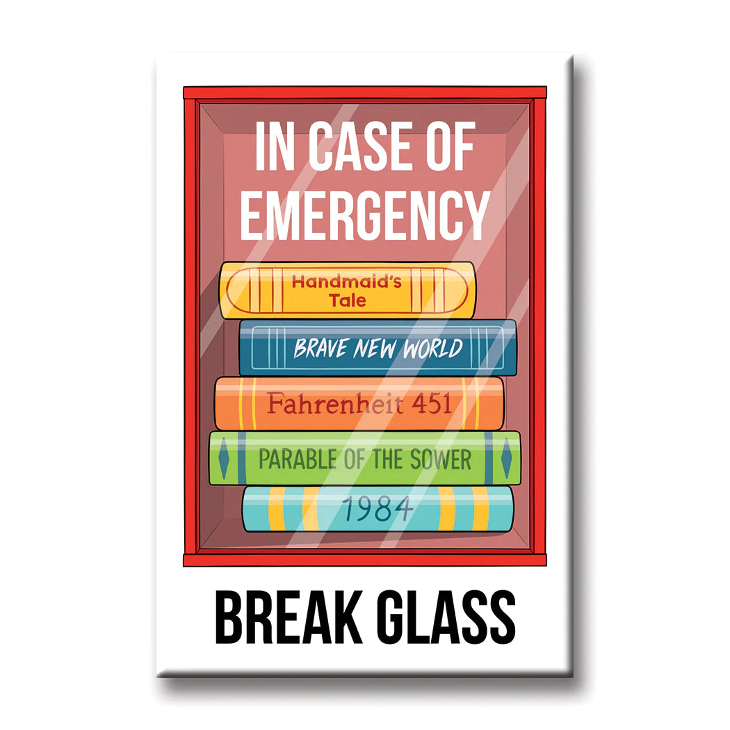 Books Break In Case of Emergency Magnet