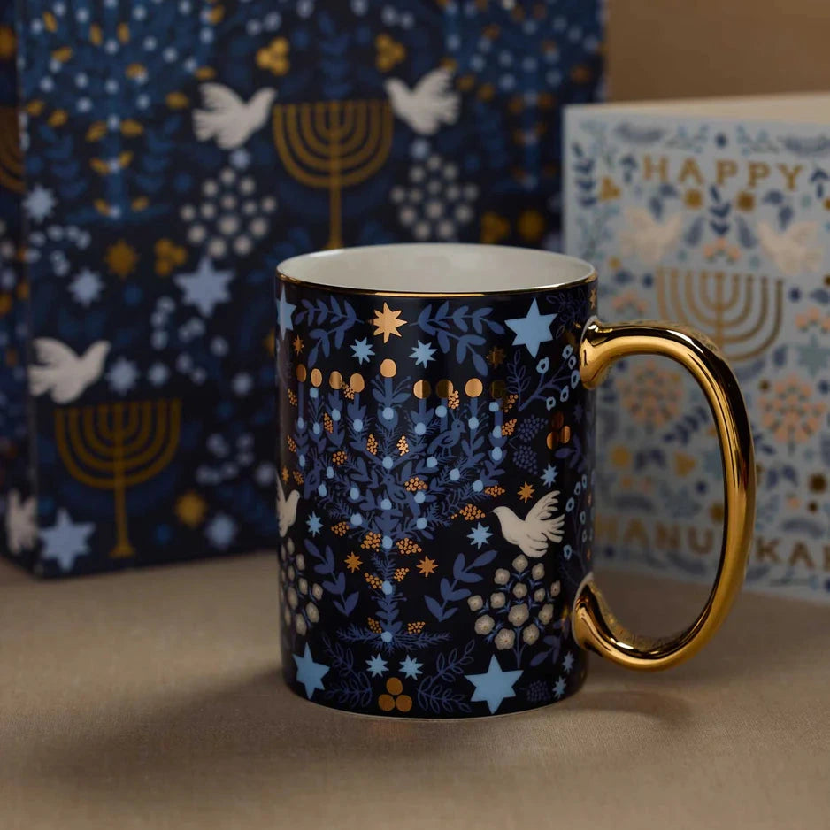 Laurel Menorah Porcelain Mug