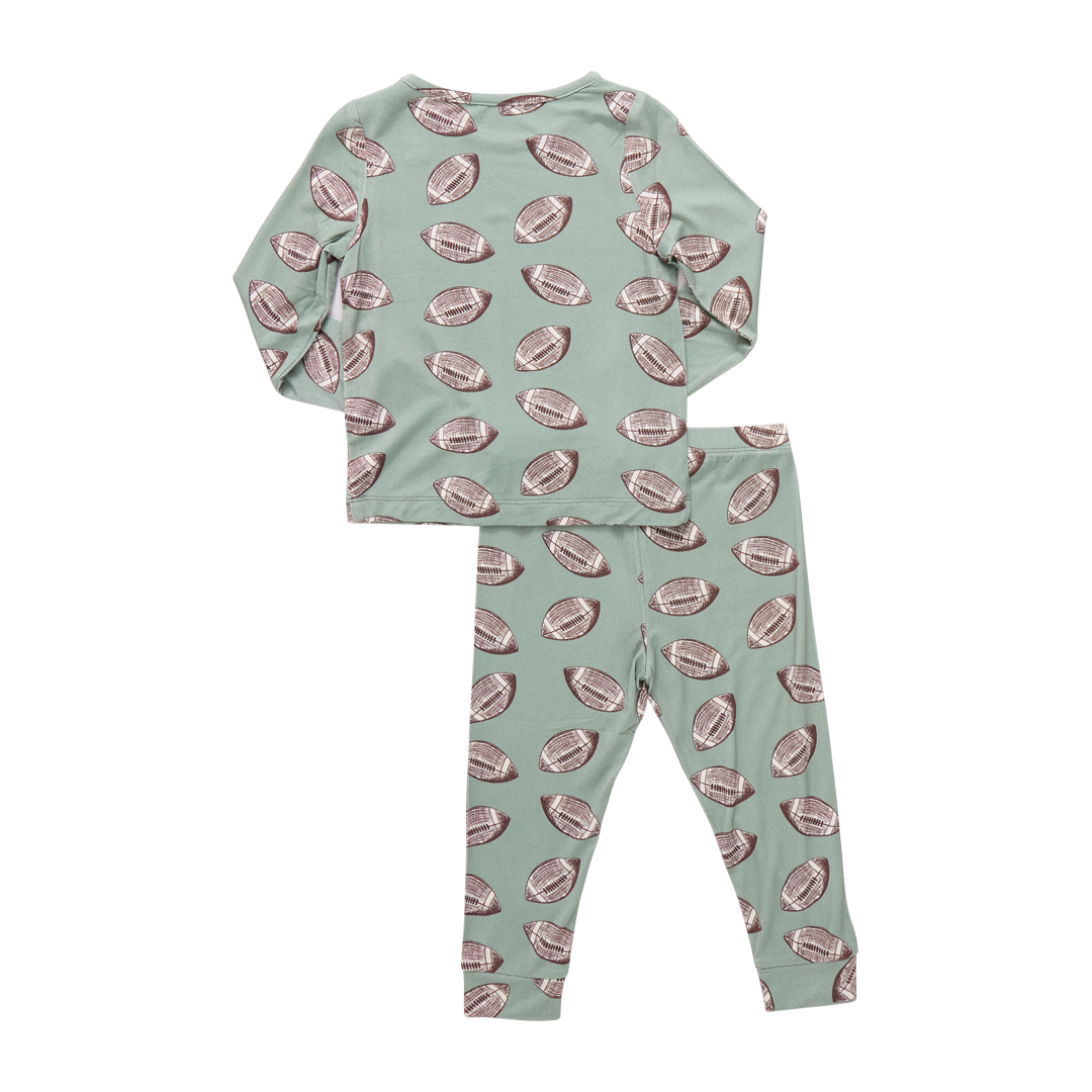 Pink Chicken -  Footballs Bamboo PJ Set