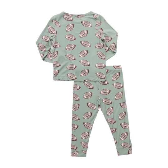 Pink Chicken -  Footballs Bamboo PJ Set