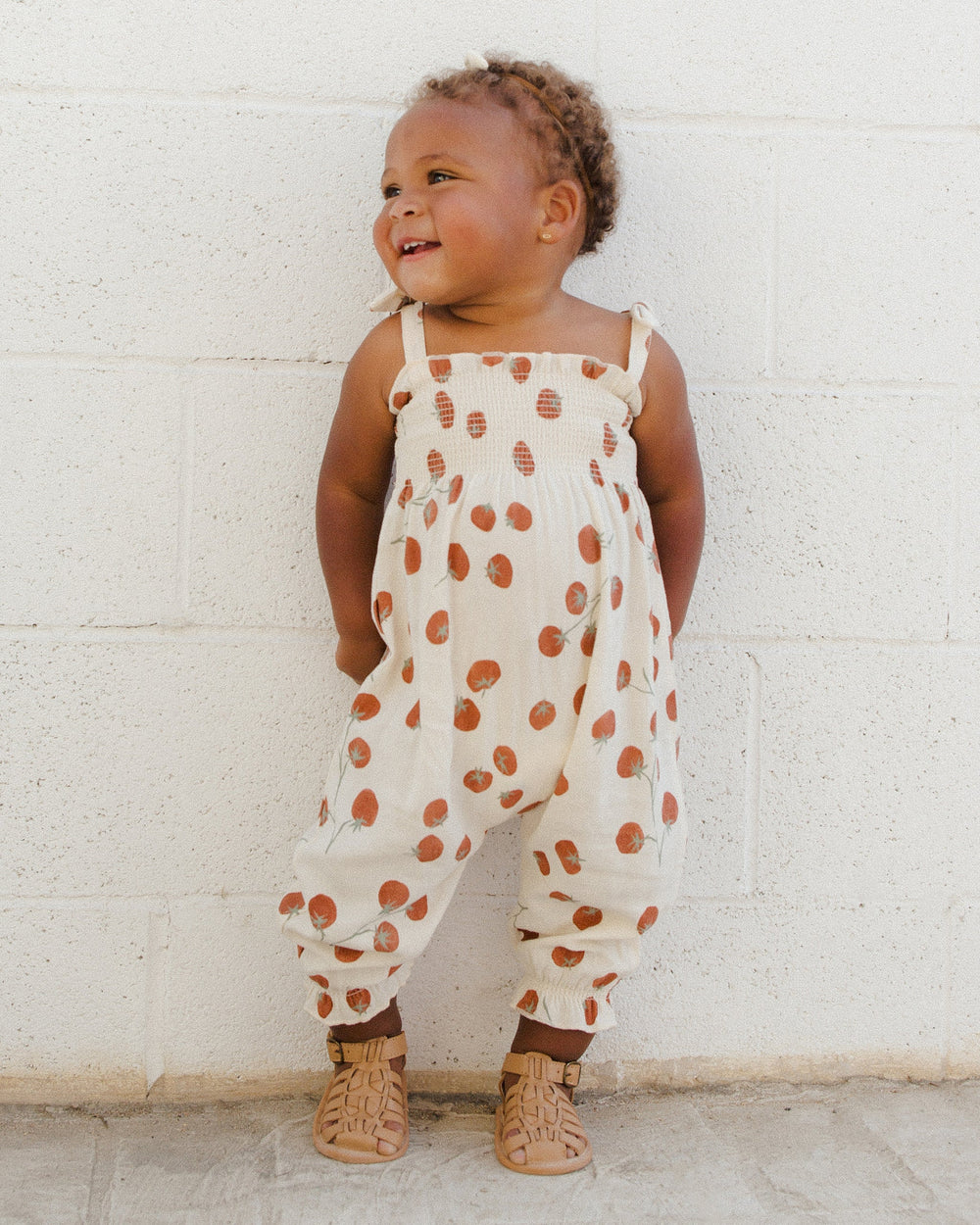 Rylee + Cru - Tomato Print Sawyer Jumpsuit