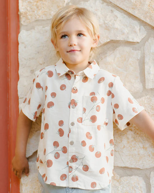 Rylee + Cru - Tomato Print Collared Shirt