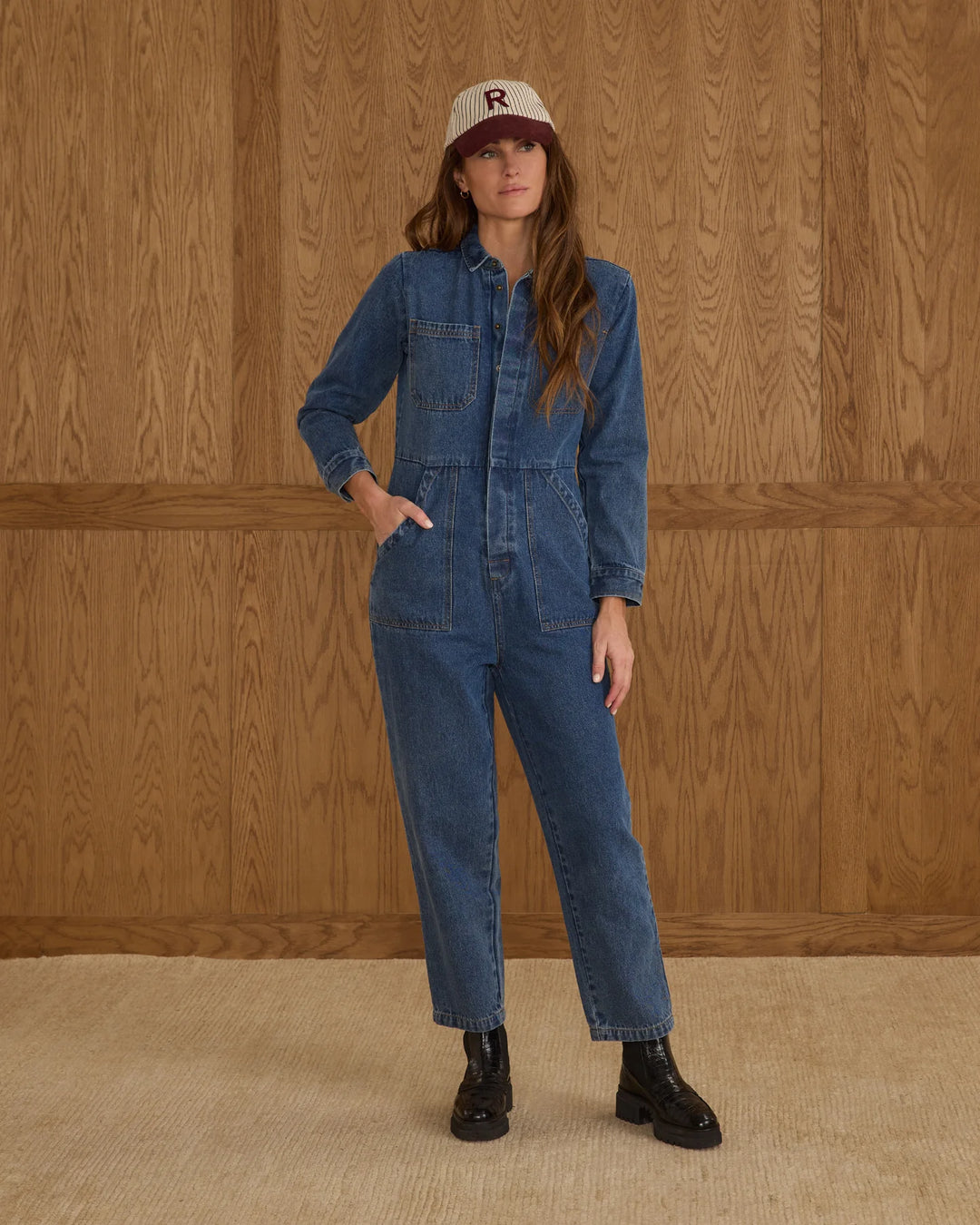 Rylee + Cru - Denim Long Sleeve Coverall