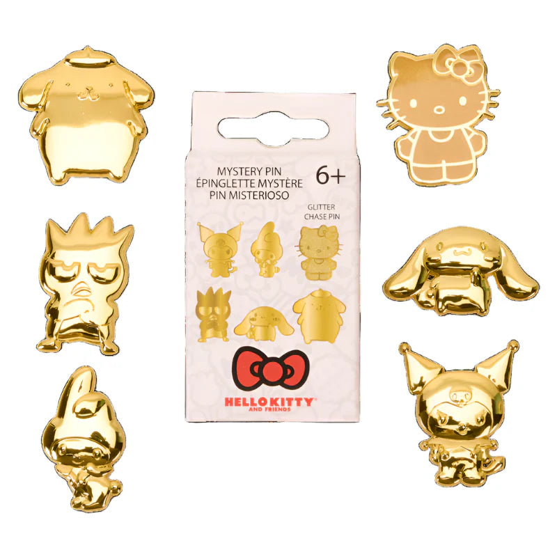 Hello Kitty 50th Anniversary Gold Mystery Box Pin – Ida Red
