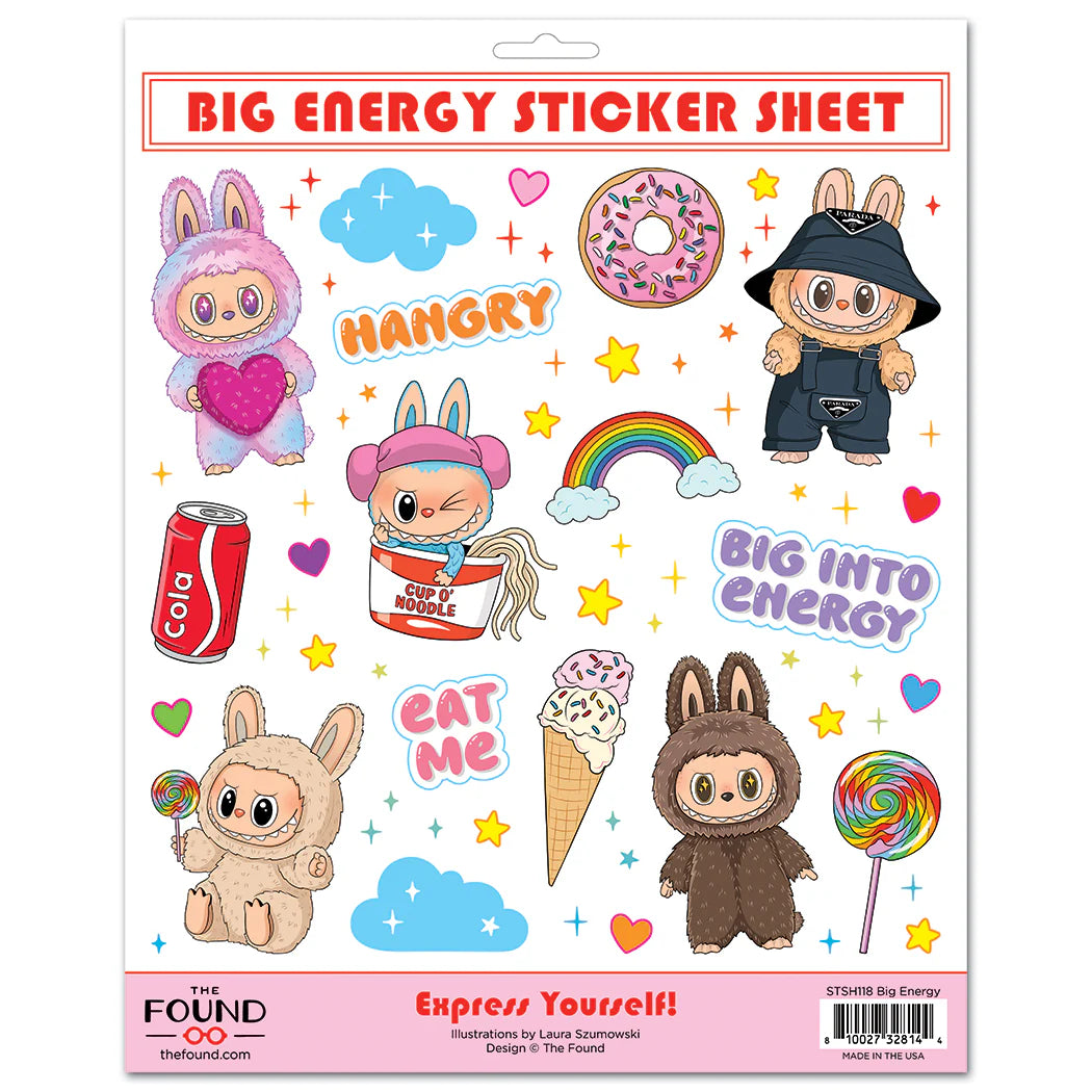 Labubu Sticker Sheet – Ida Red