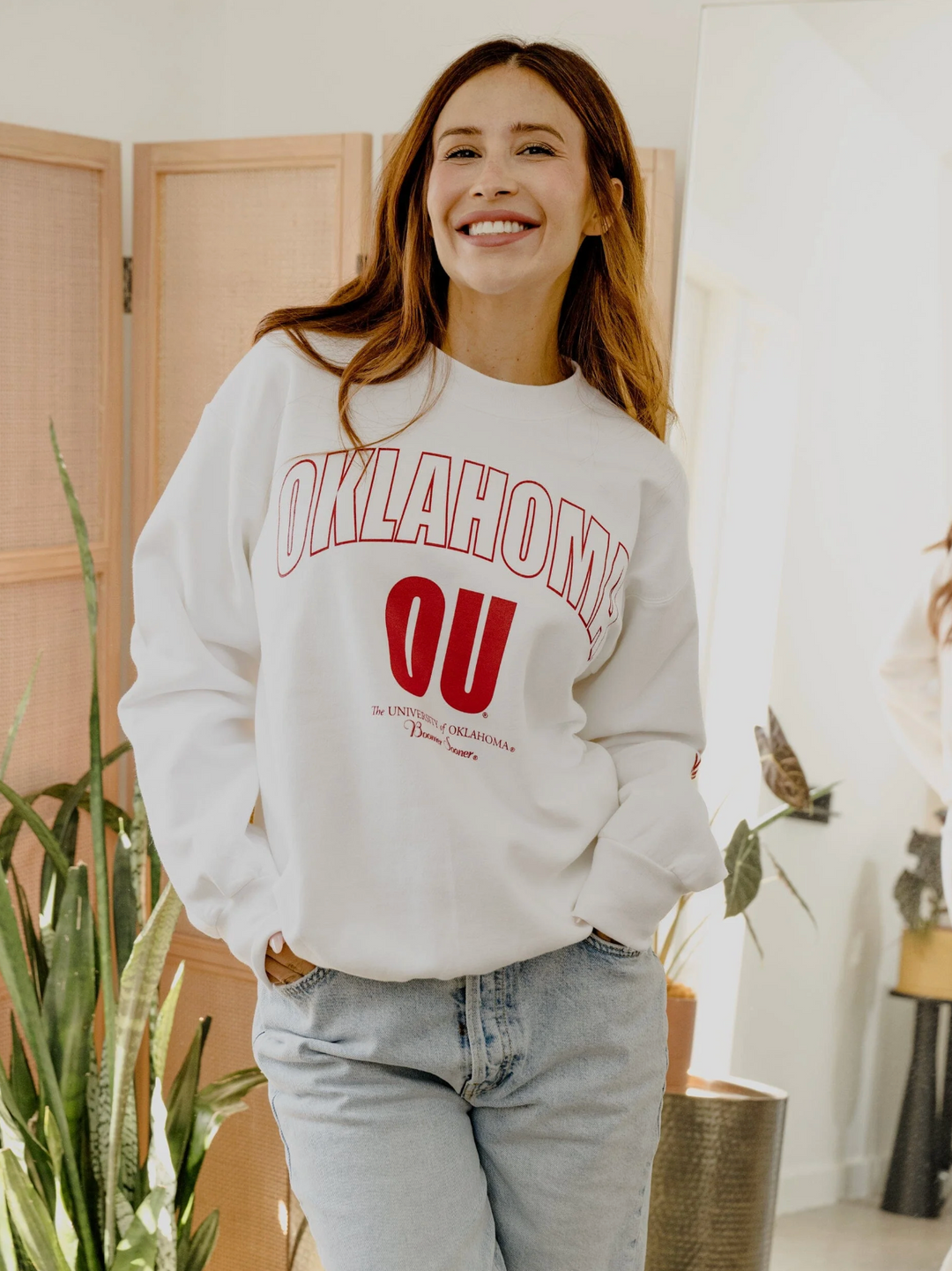 OU Sooners SEC Sporty White Sweatshirt