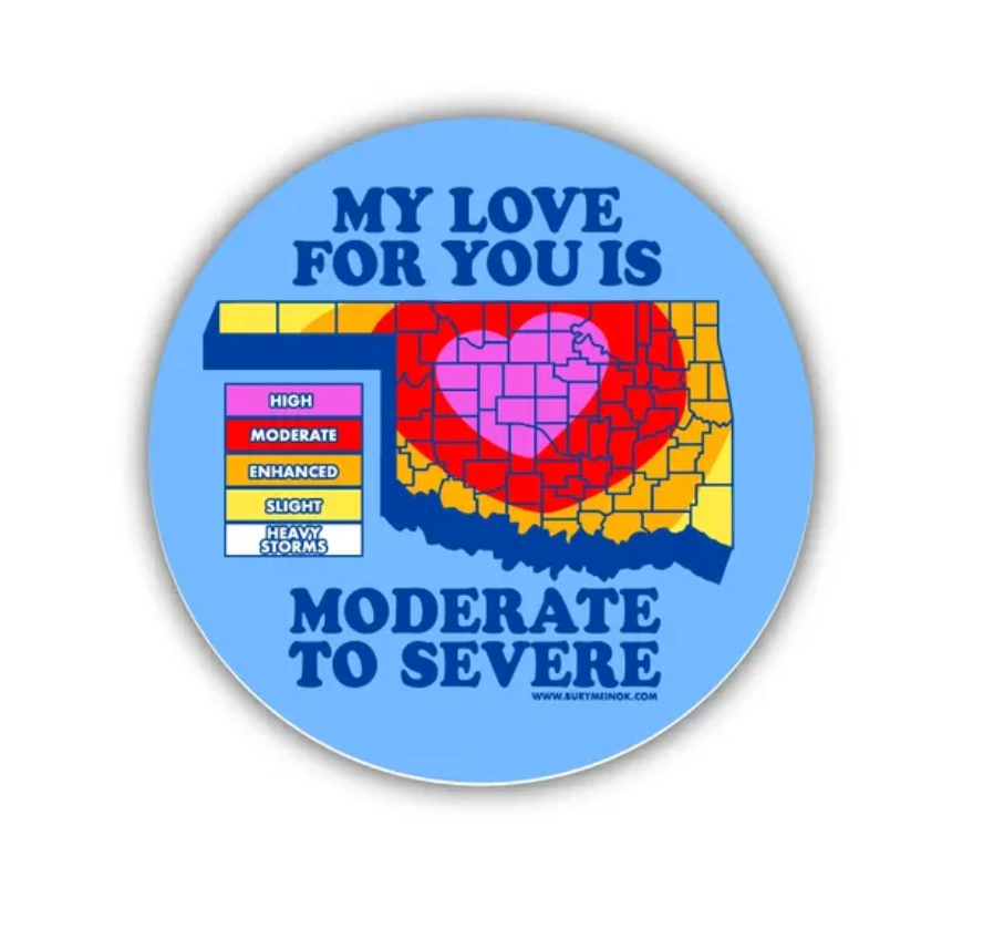 Oklahoma Moderate to Severe Sticker