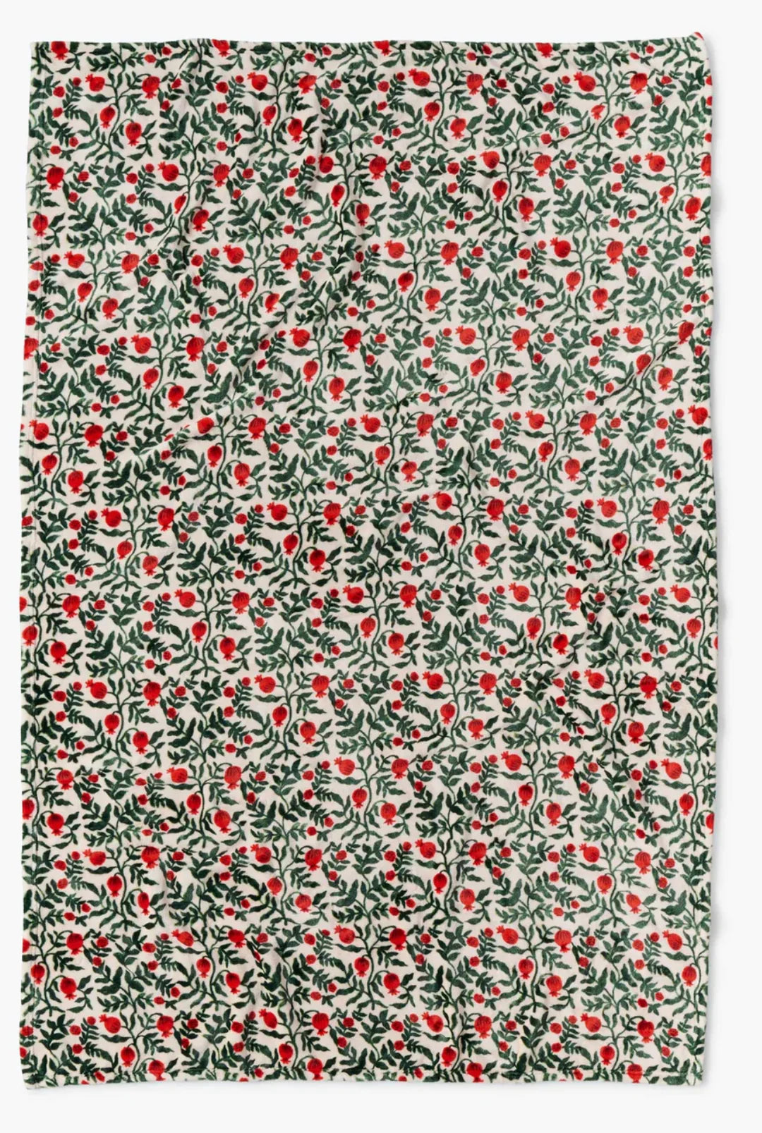 Christmastide Pomegranate Fleece Blanket