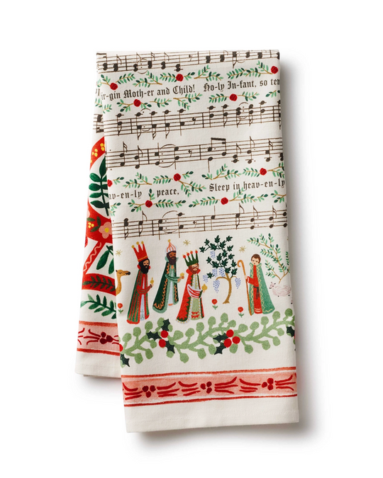 Christmas Carols Tea Towel