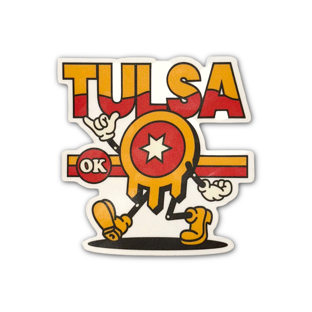 Tulsa Flag Strut Sticker