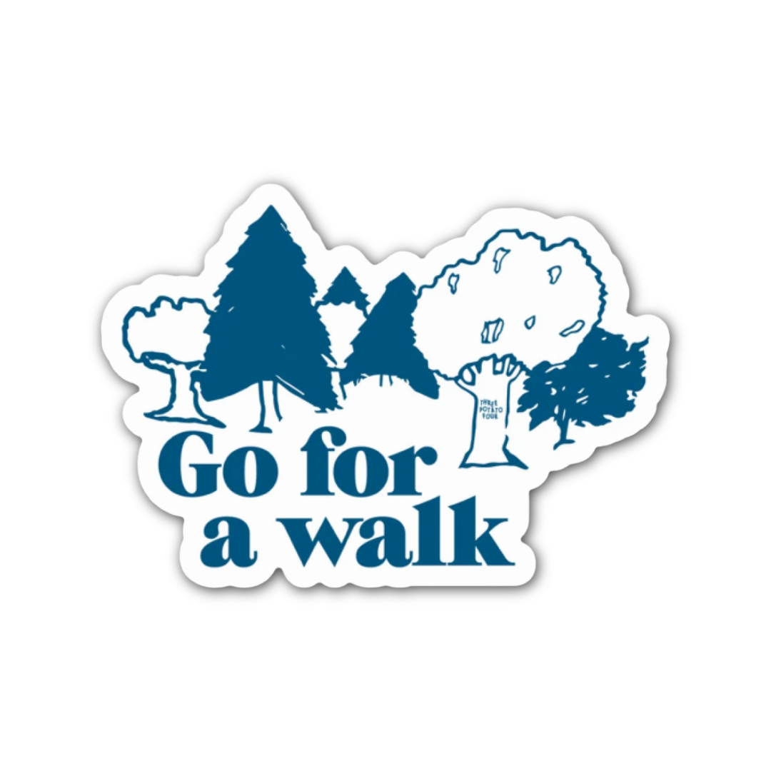 Go For A Walk Blue Forest Sticker