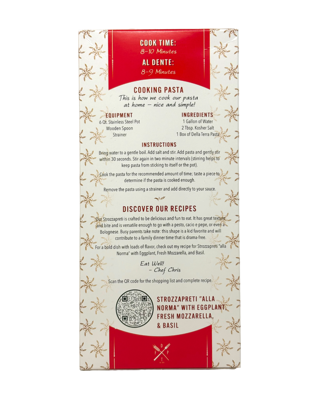 Della Terra 12oz Strozzapreti Pasta