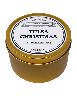 Tulsa Christmas 8oz Candle