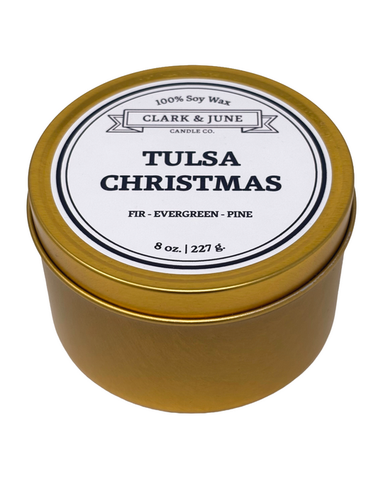 Tulsa Christmas 8oz Candle
