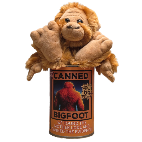 Canned Bigfoot Plush | Route 66 Centennial Novelty Gift – Ida Red