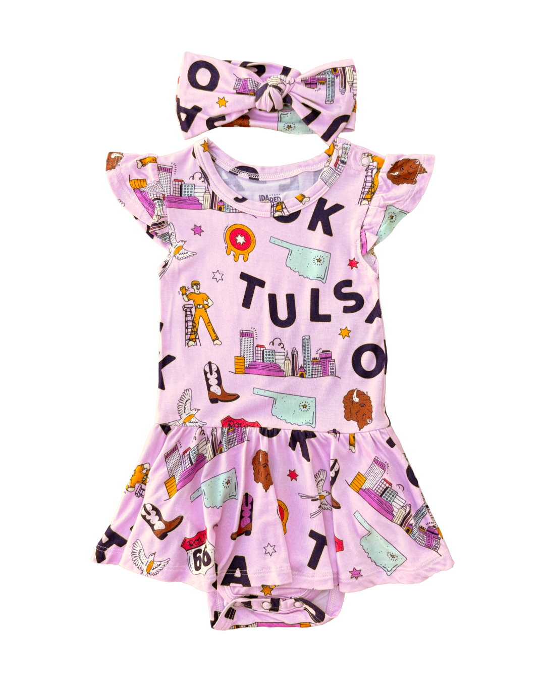 Tulsa Print Twirl Bodysuit - Pink