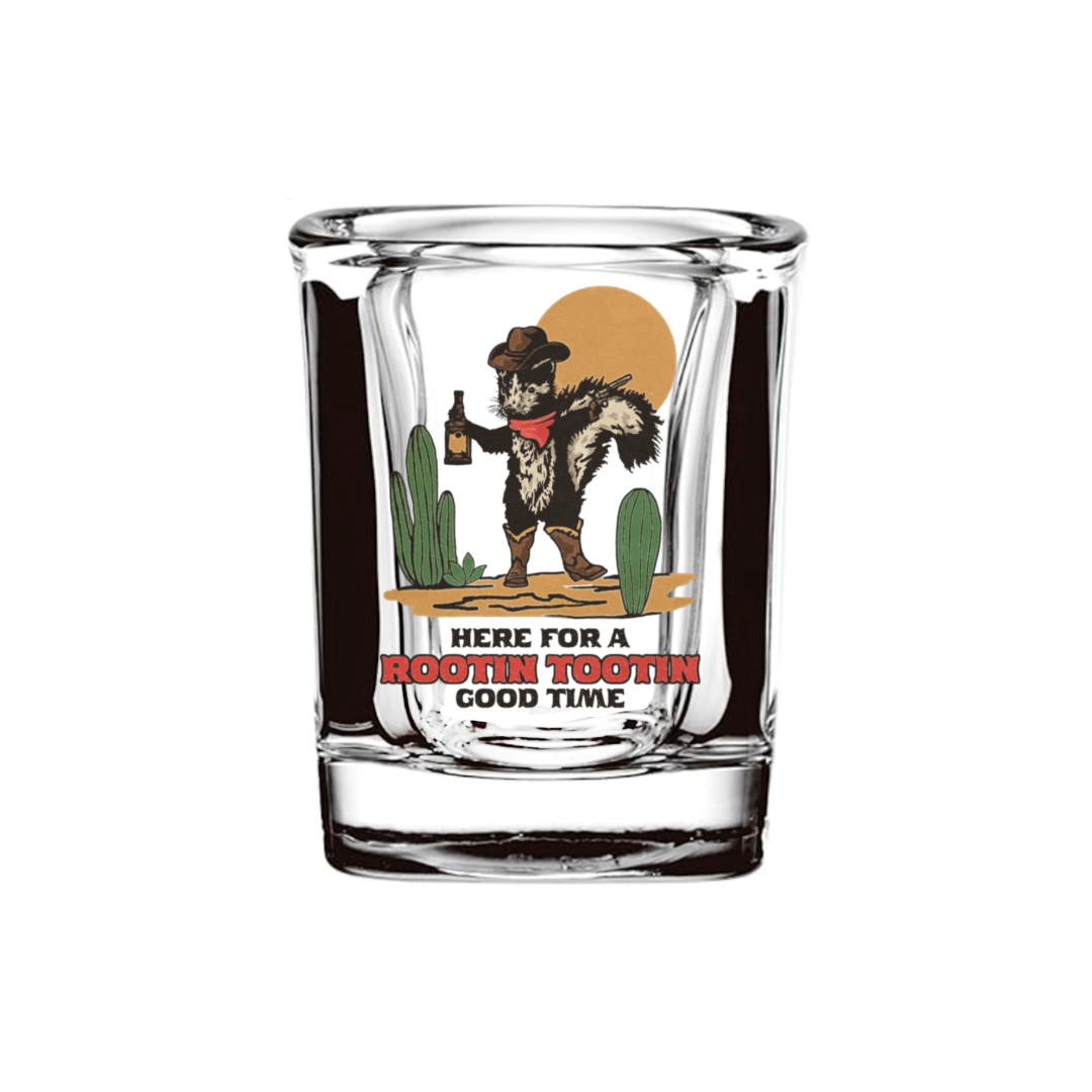 Rootin Tootin Good Time Skunk Shot Glass