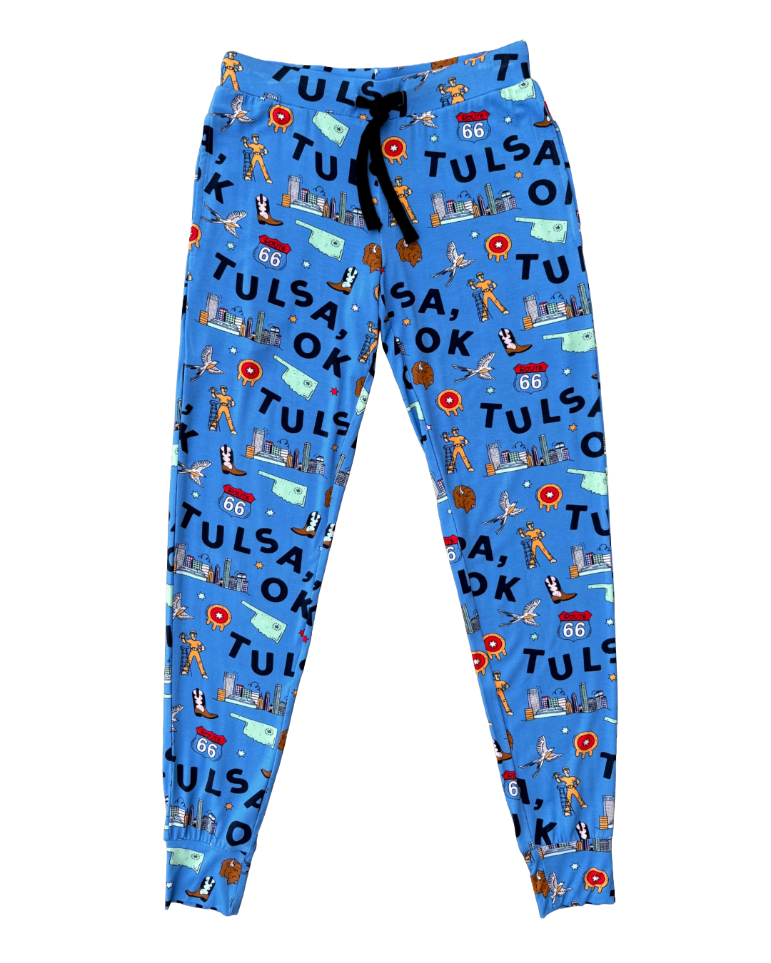Tulsa Print Joggers - Blue