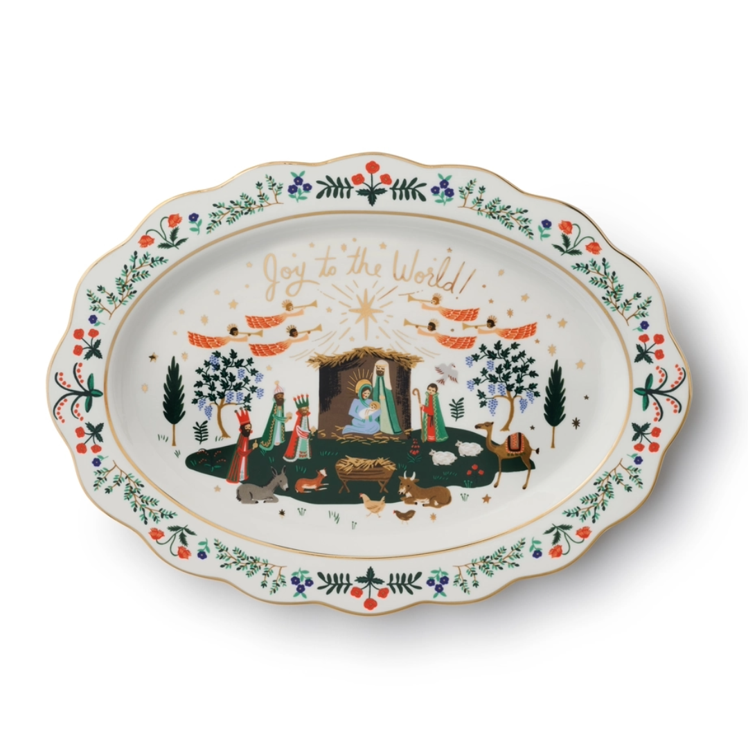 Nativity Porcelain Serving Platter