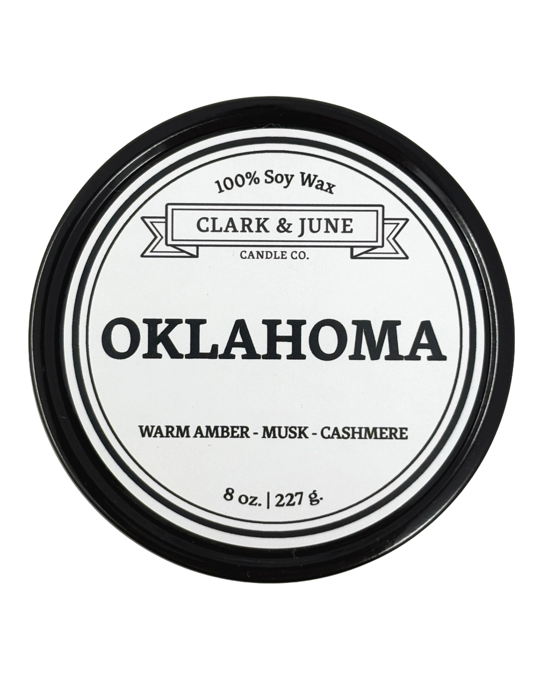 Oklahoma Warm Amber Musk Cashmere 8oz Candle