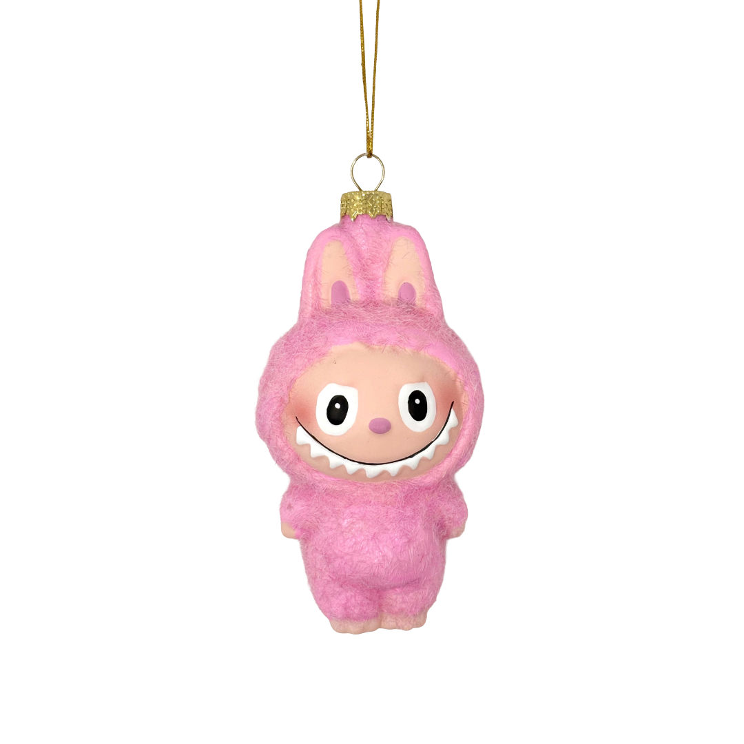 Pink Fuzzy Monster Ornament