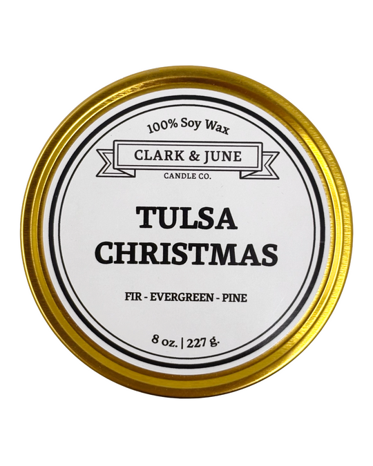 Tulsa Christmas 8oz Candle