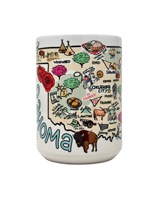 Oklahoma Pastel Map Mug