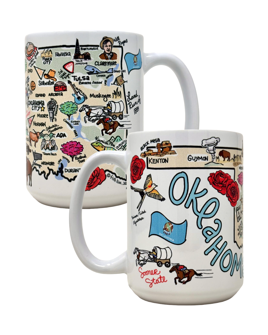 Oklahoma Pastel Map Mug