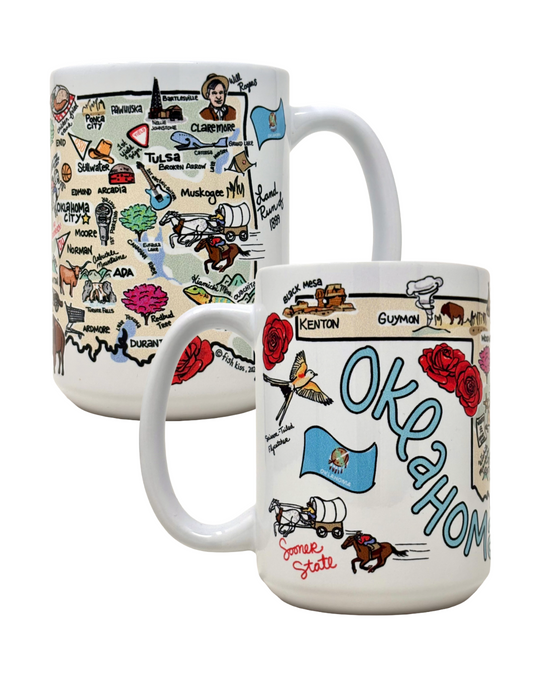 Oklahoma Pastel Map Mug