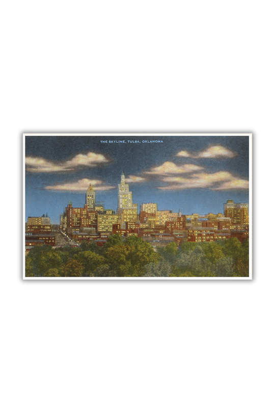 Skyline at Dusk Postcard